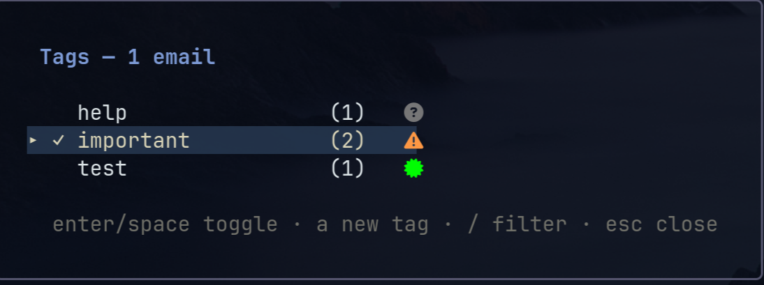 tags picker